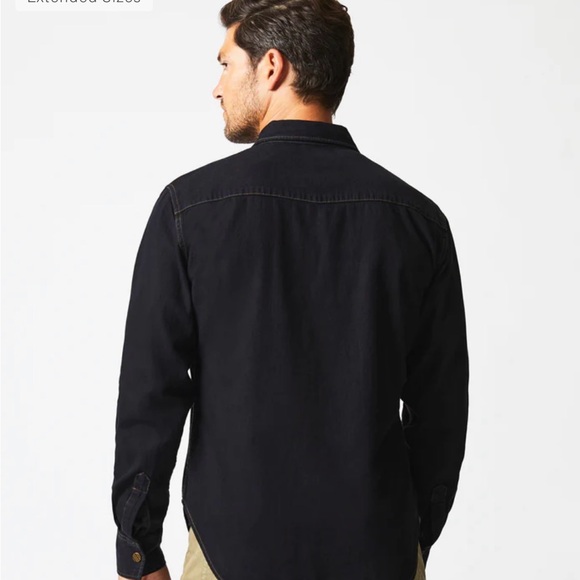 Billy Reid Shoals Black Denim Button-Up Shirt. Size L - Picture 2 of 13